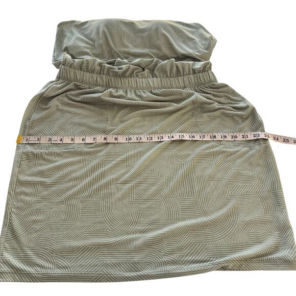 Prana Kamen Dress Green Striped Sleeveless Tank Racerback Stretchy Dress Large L - Picture 13 of 15